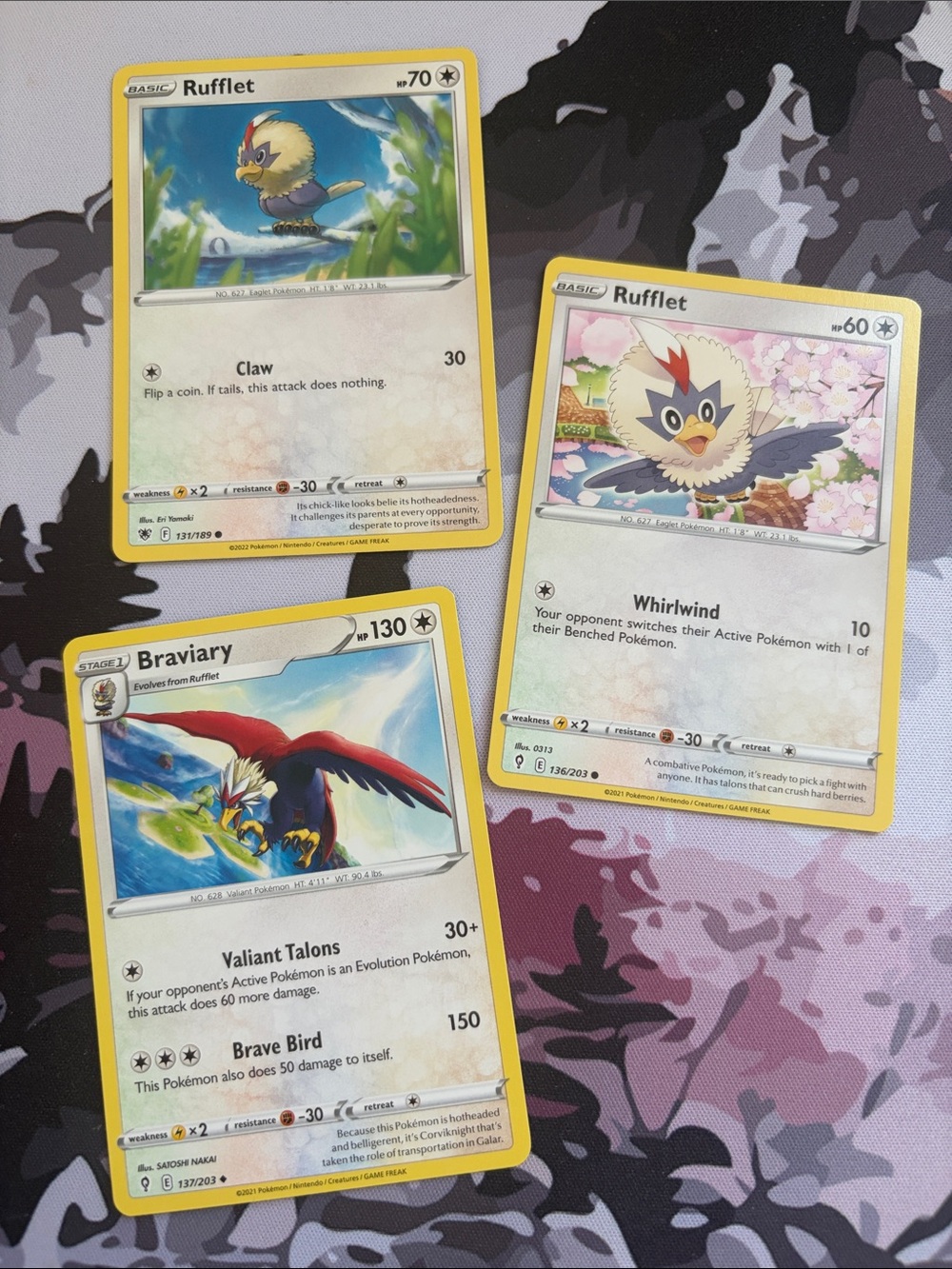 Rufflet & Braviary Evolution Lot | 3 Pokémon Cards | ✨5/$25✨